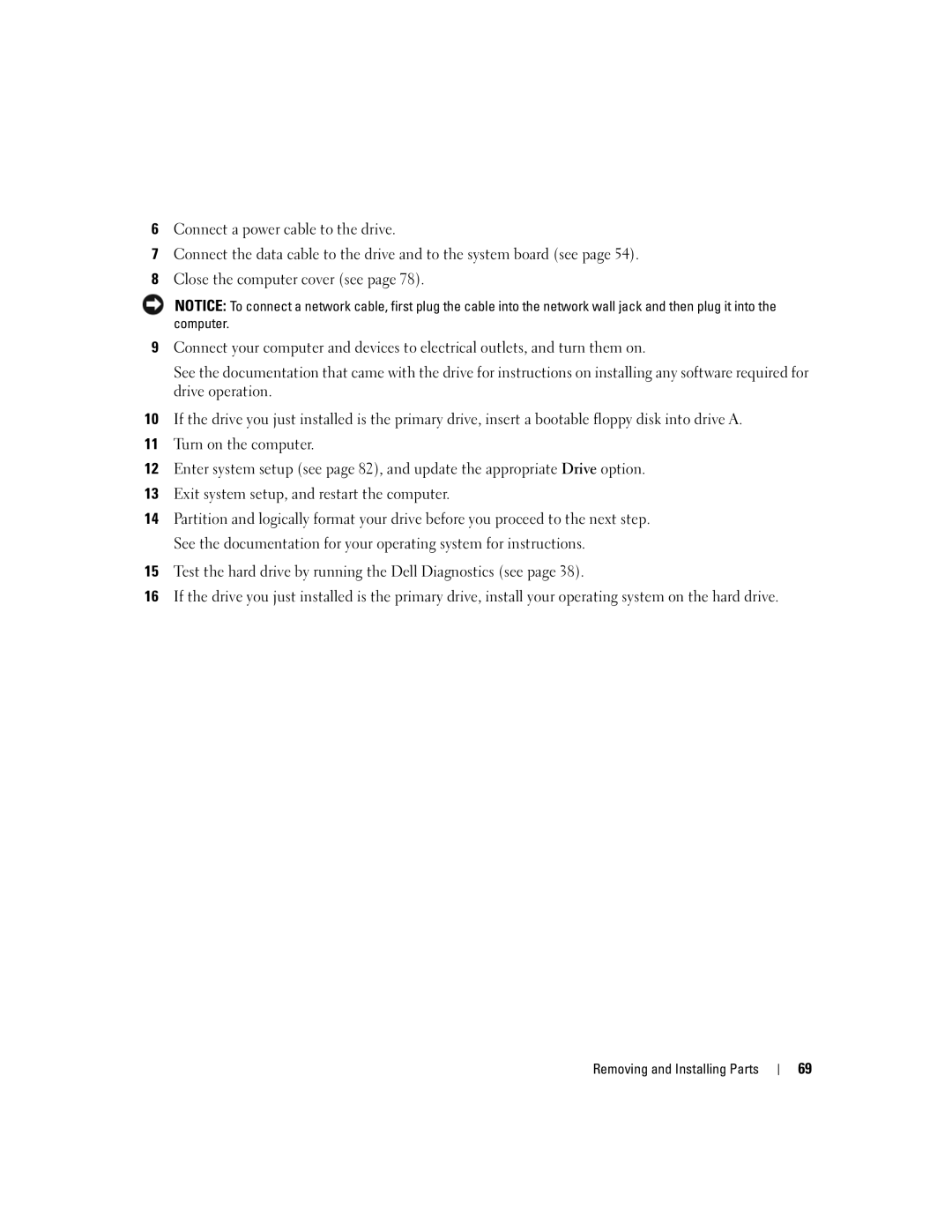 Dell 1100/B110 owner manual Removing and Installing Parts 