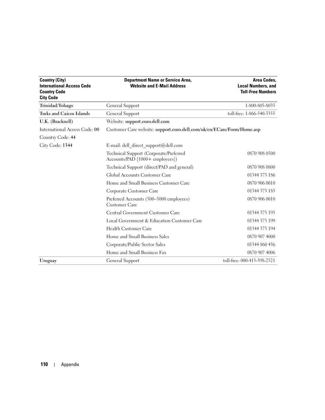 Dell 1100, B110 owner manual 