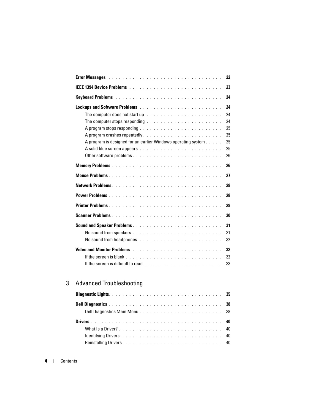 Dell 1100, B110 owner manual Advanced Troubleshooting 