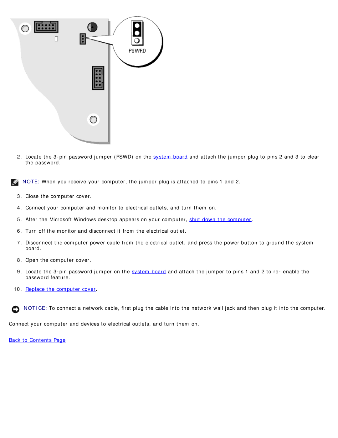 Dell 1100/B110 service manual Replace the computer cover, Back to Contents 