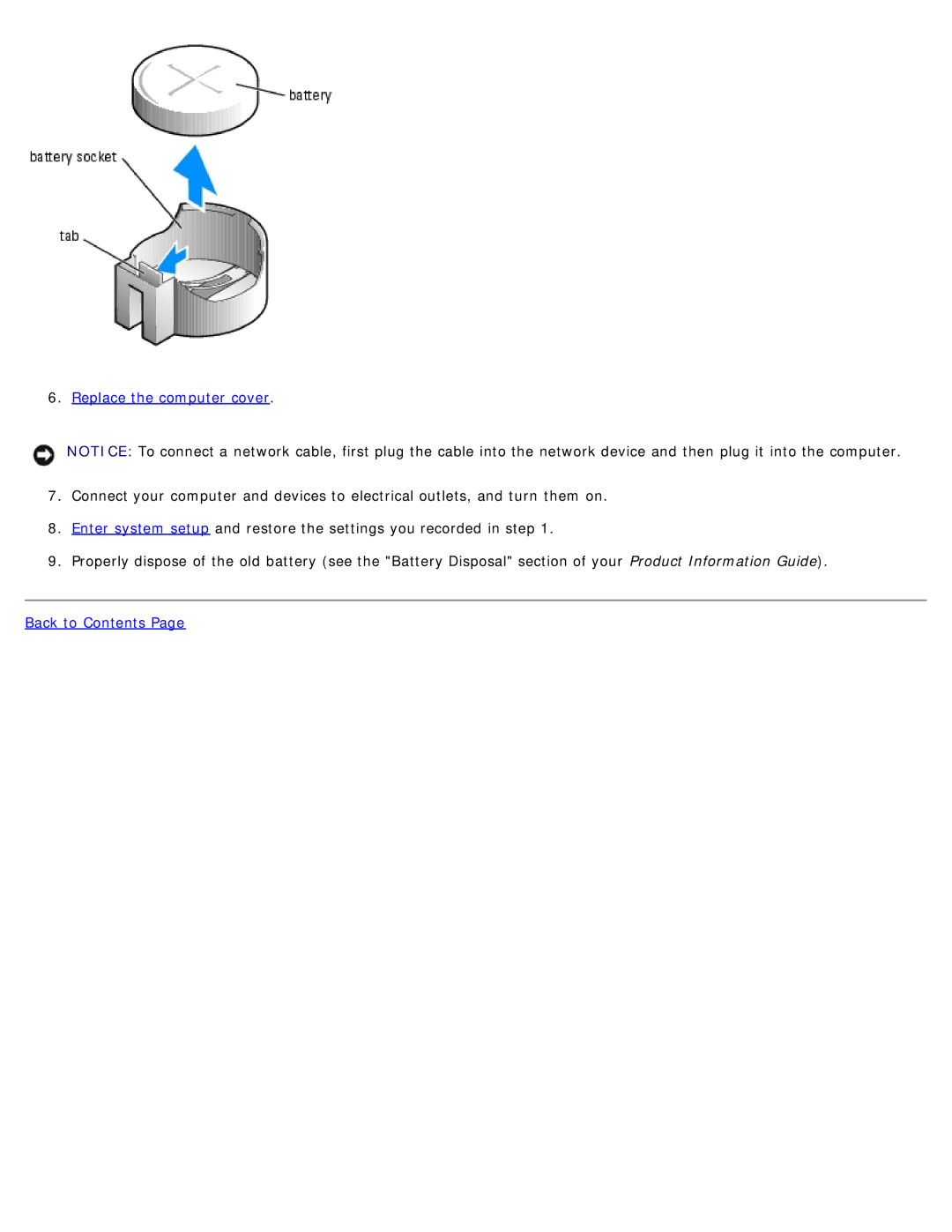 Dell 1100/B110 service manual Replace the computer cover 