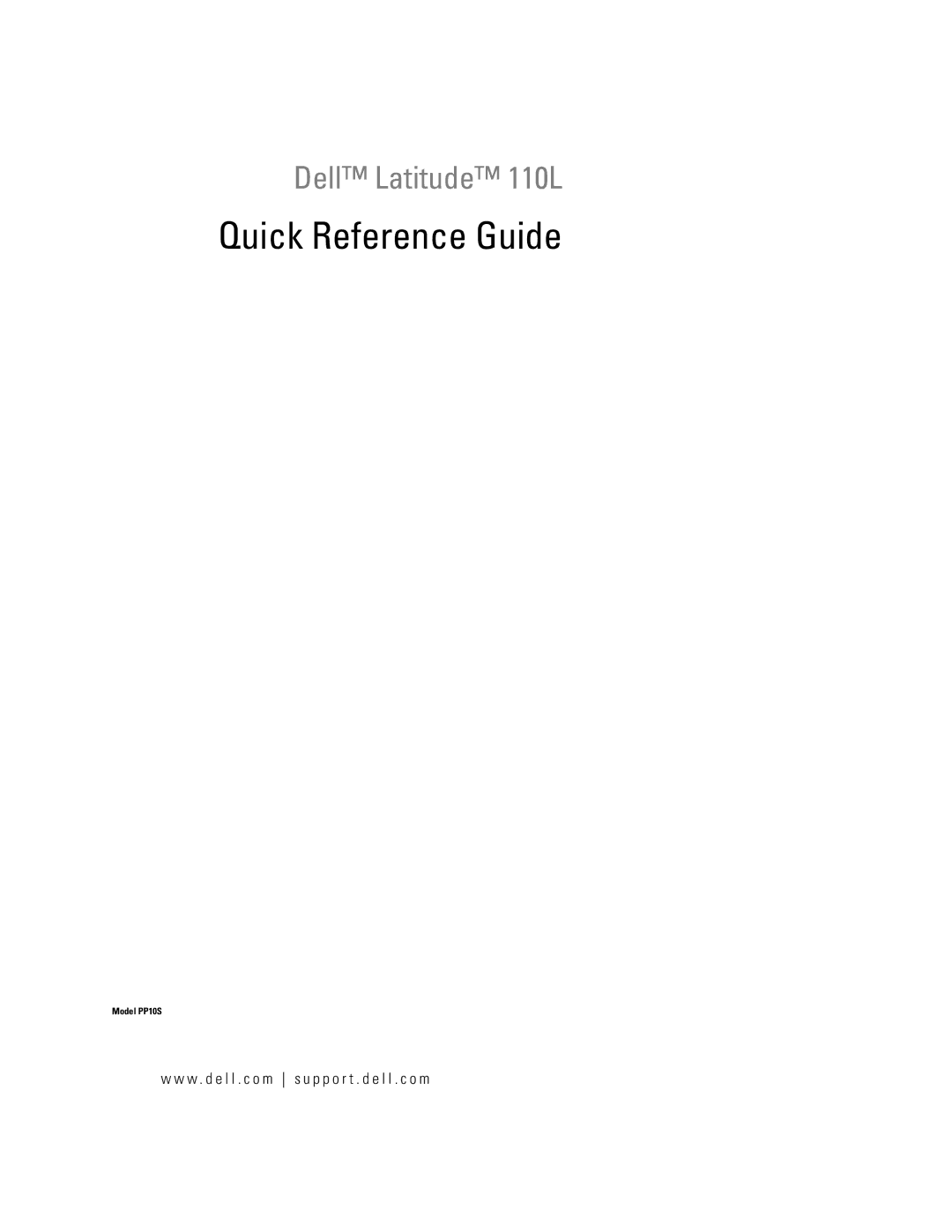 Dell 110L manual Quick Reference Guide, W . d e l l . c o m s u p p o r t . d e l l . c o m 