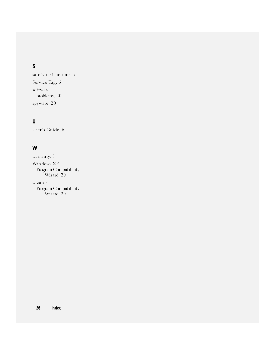 Dell 110L manual Index 