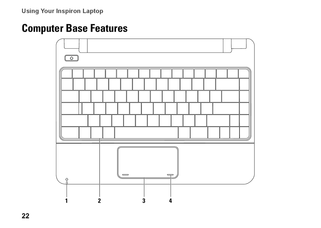 Dell 1110, P03T001, V0K33 setup guide Computer Base Features 