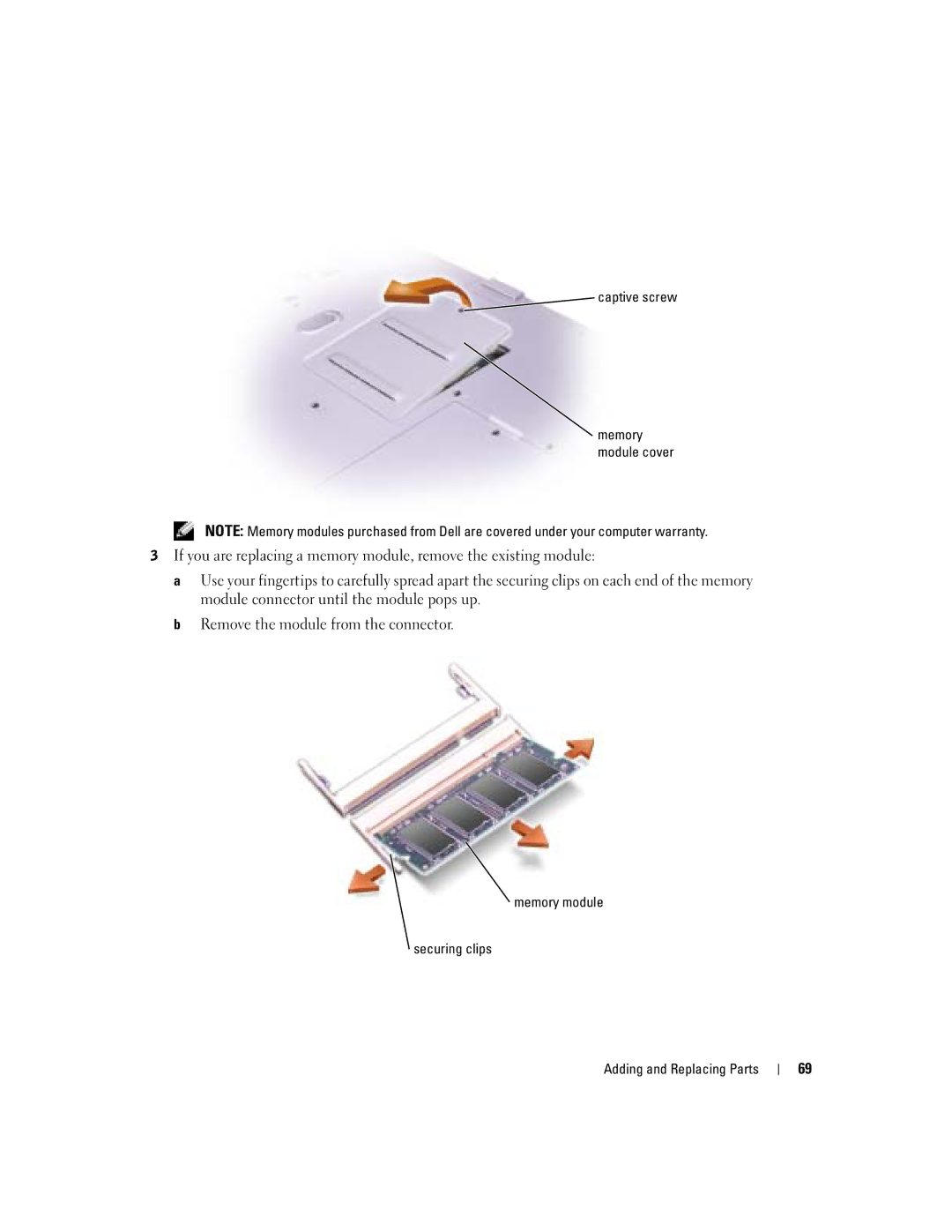 Dell 1150 owner manual Captive screw 