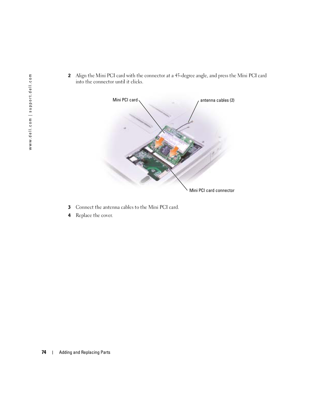 Dell 1150 owner manual Mini PCI card 