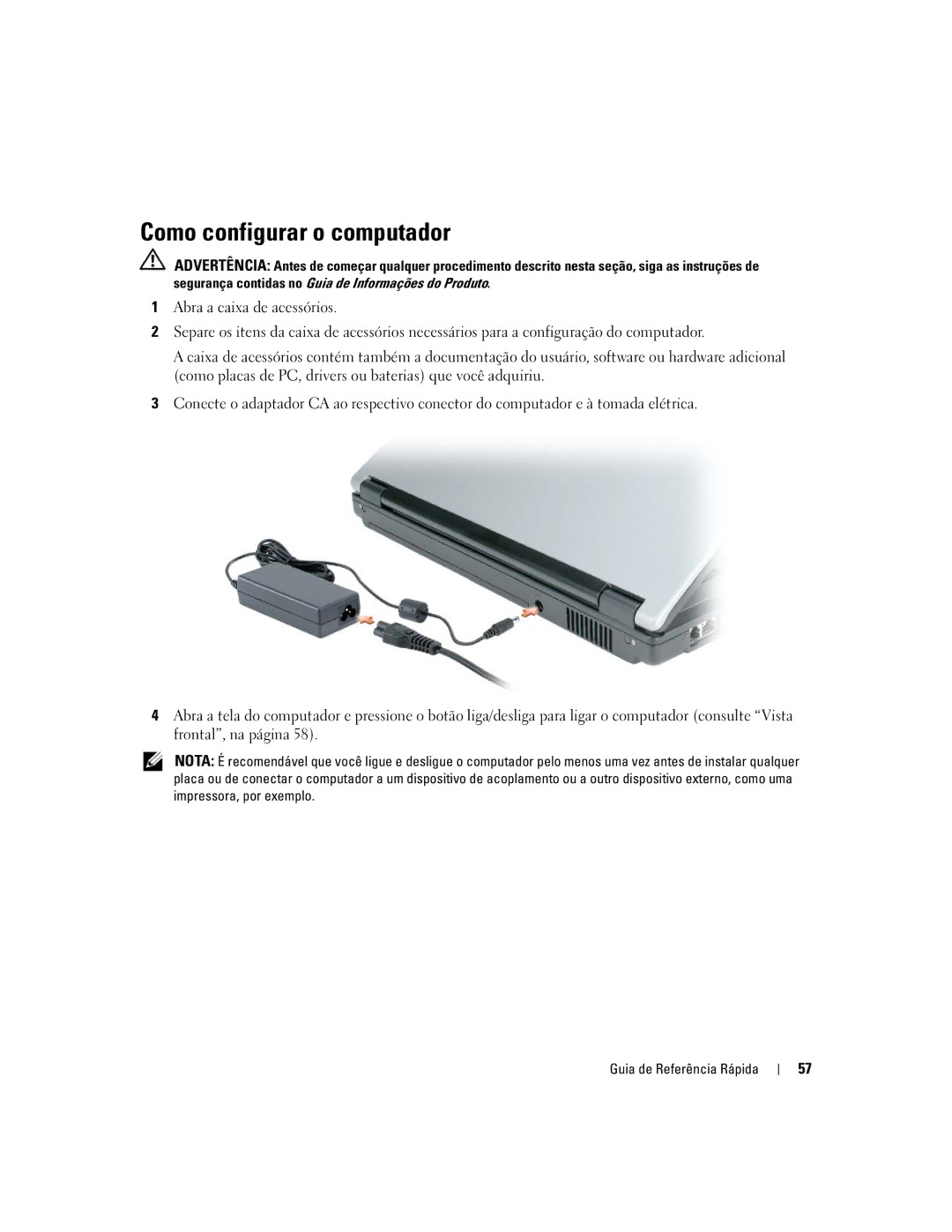 Dell 120L manual Como configurar o computador 