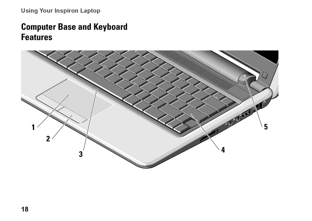 Dell PP40S, 1210, M438J setup guide Computer Base and Keyboard Features 