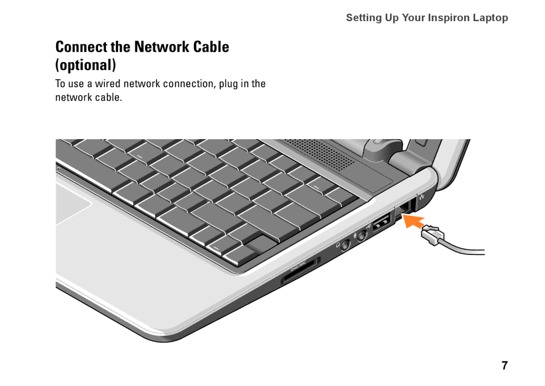 Dell 1210, M438J, PP40S setup guide Connect the Network Cable optional 