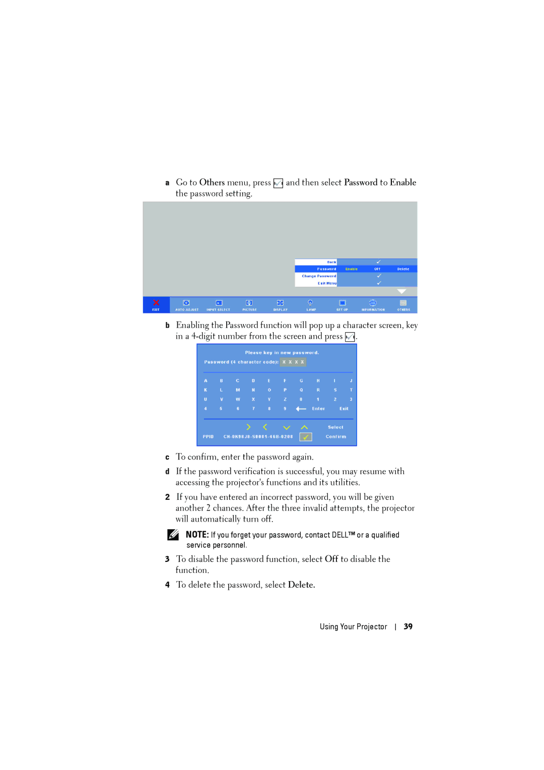 Dell 1210S manual Using Your Projector 