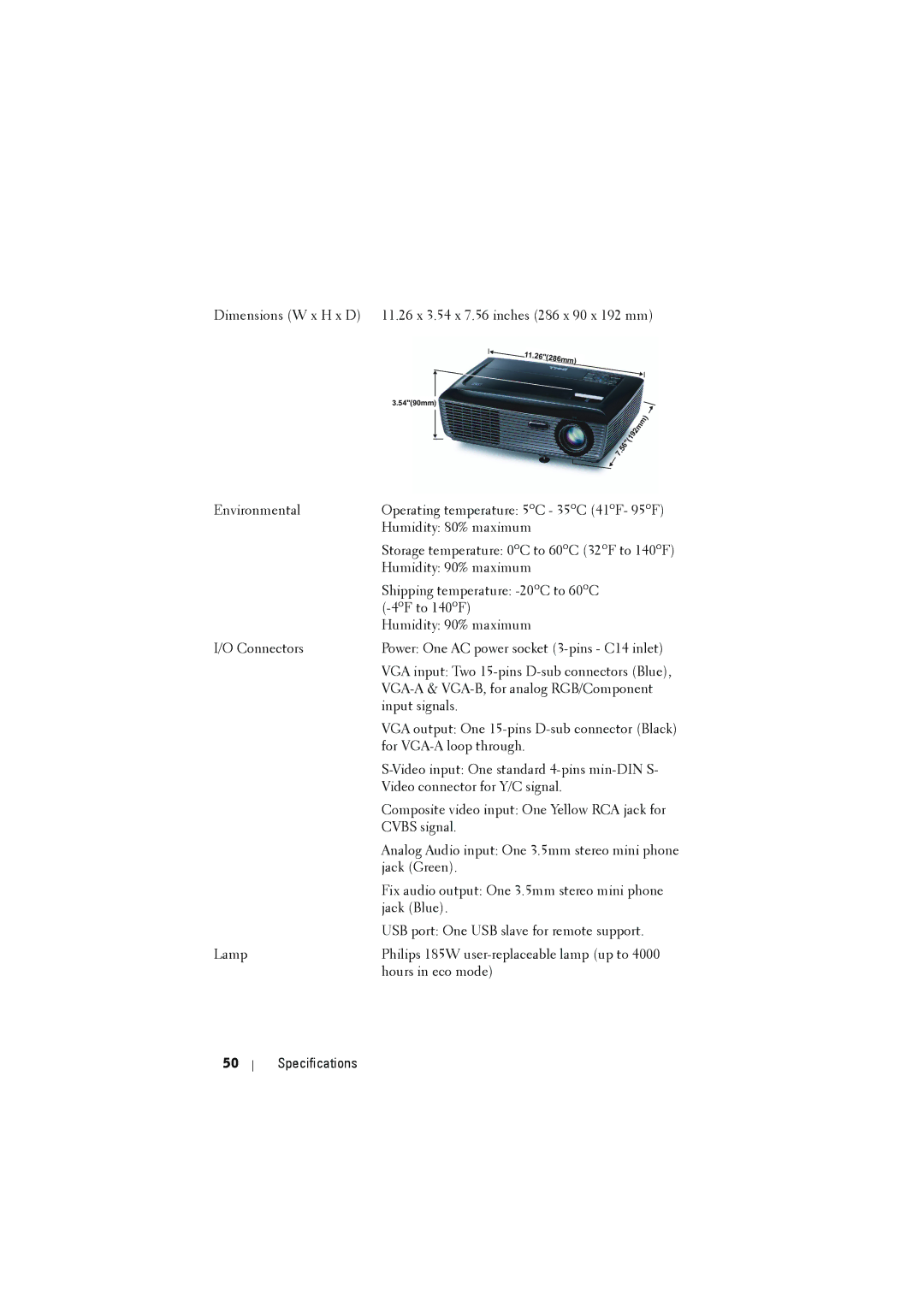 Dell 1210S manual 26286mm 