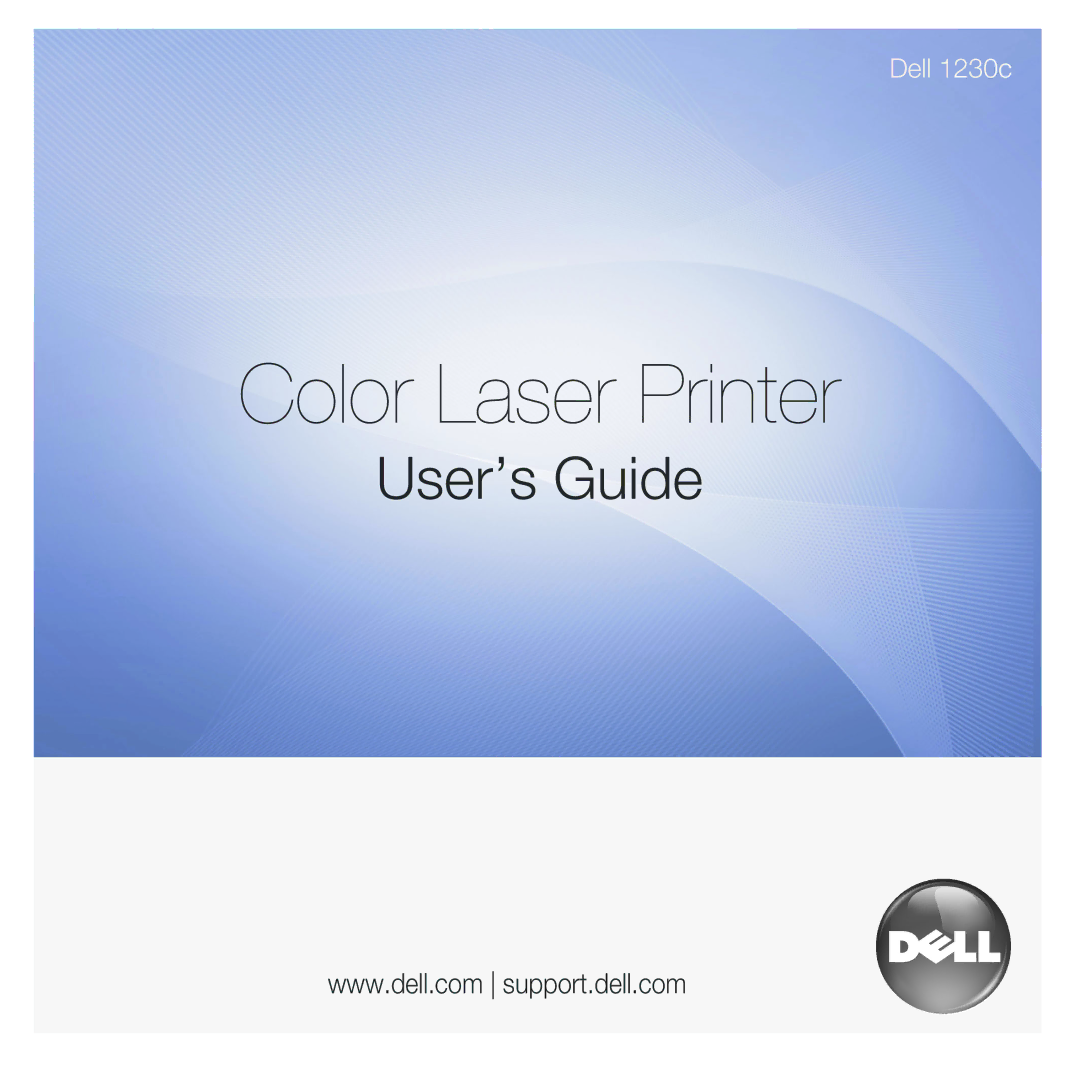 Dell 1230c manual Color Laser Printer 