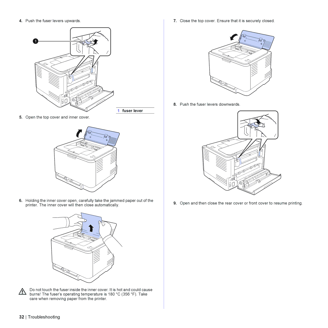 Dell 1230c manual Fuser lever 