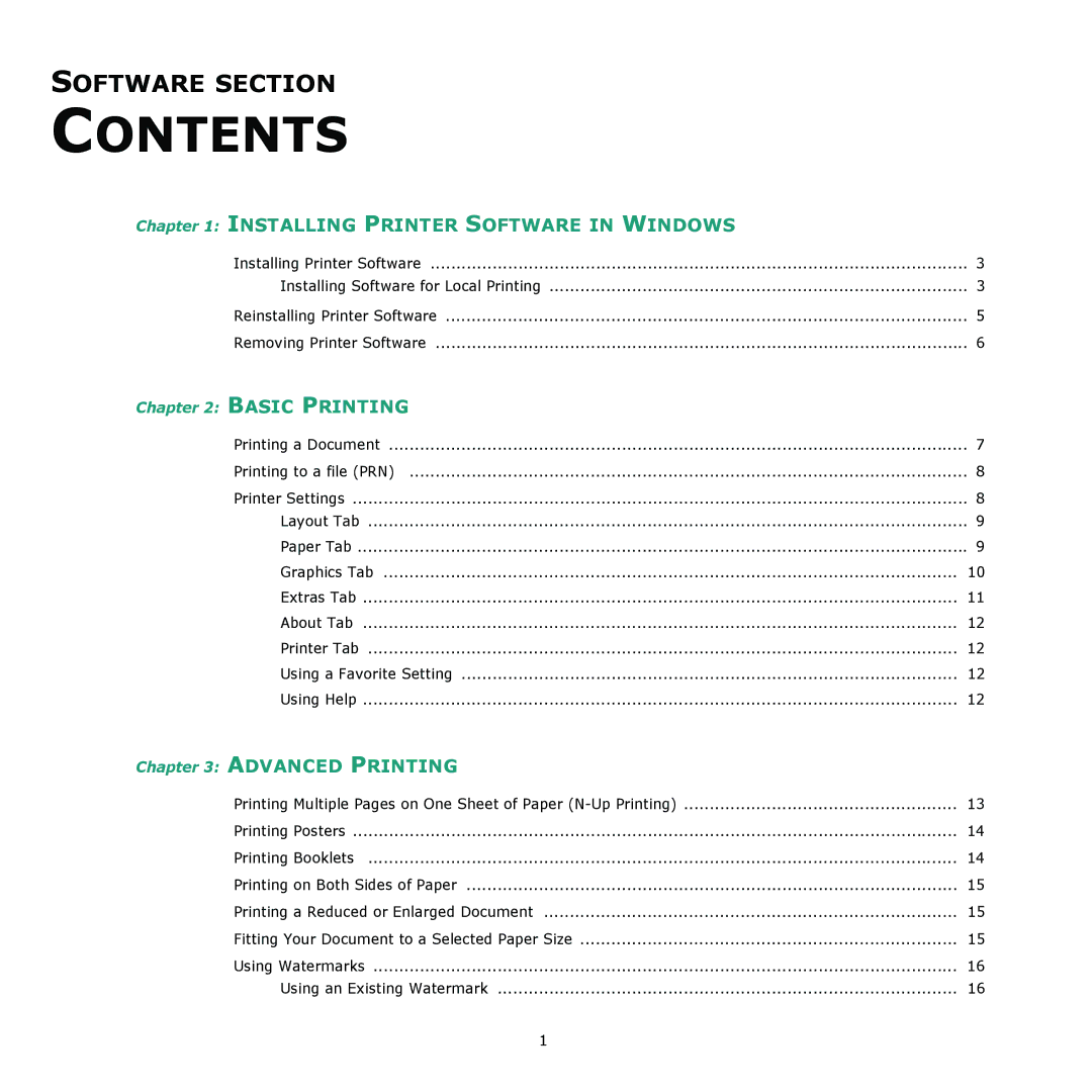 Dell 1230c manual Contents 