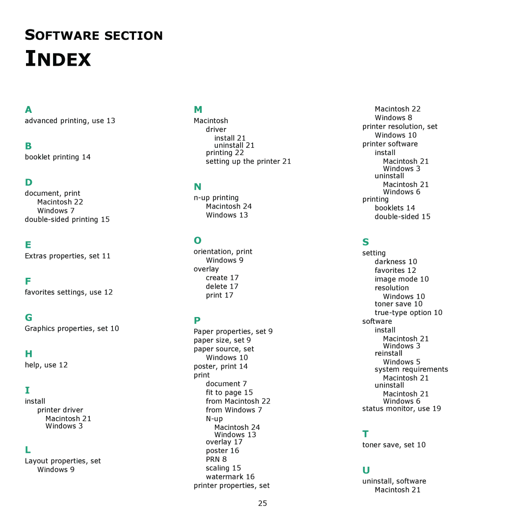 Dell 1230c manual Index 