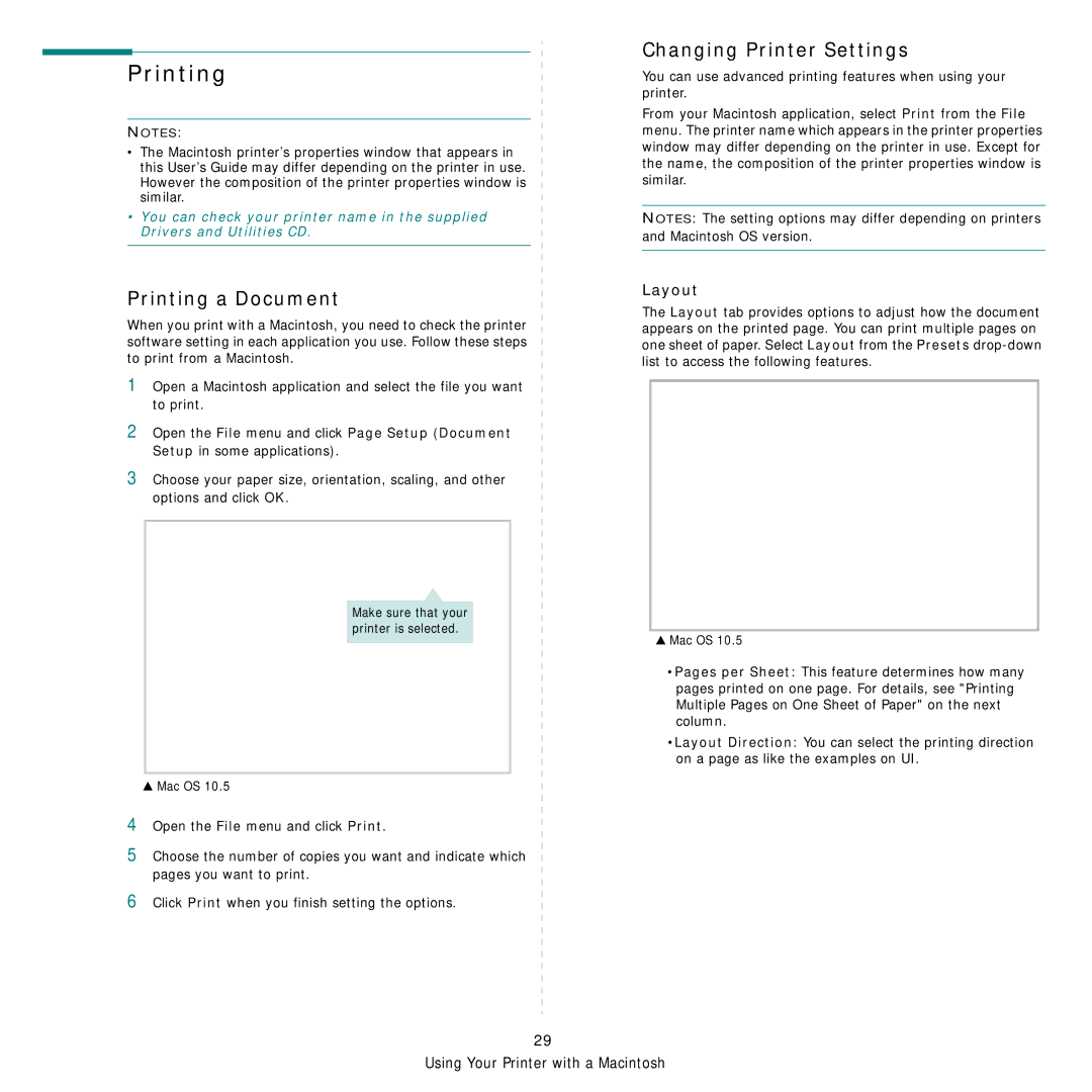 Dell 1235cn manual Printing a Document, Changing Printer Settings 