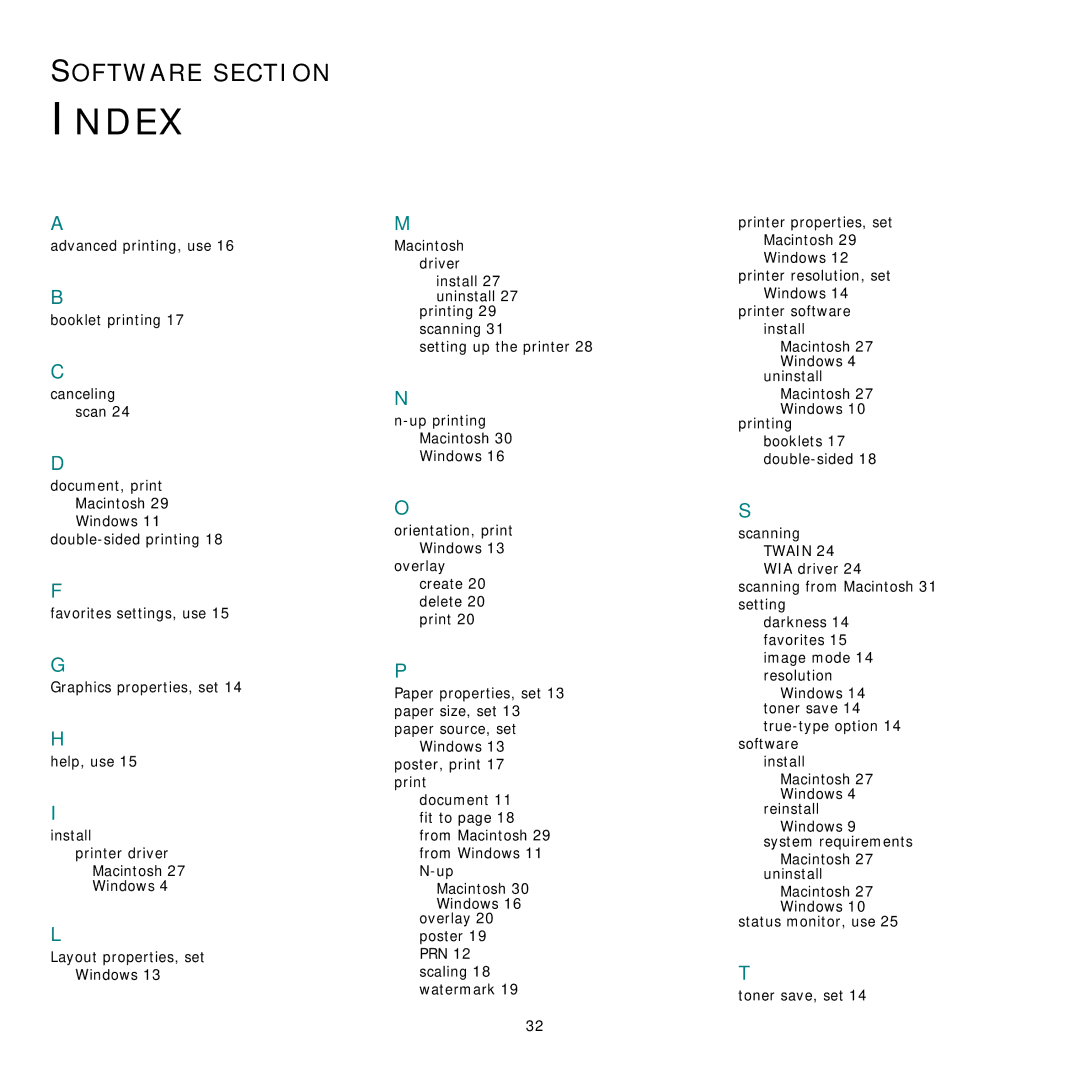 Dell 1235cn manual Index 