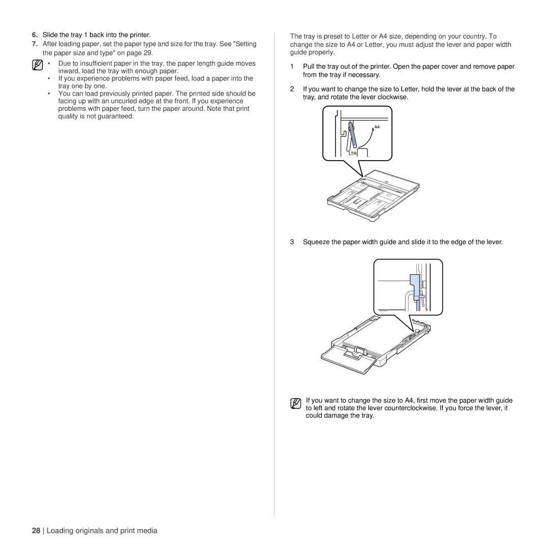 Dell 1235cn manual Slide the tray 1 back into the printer 