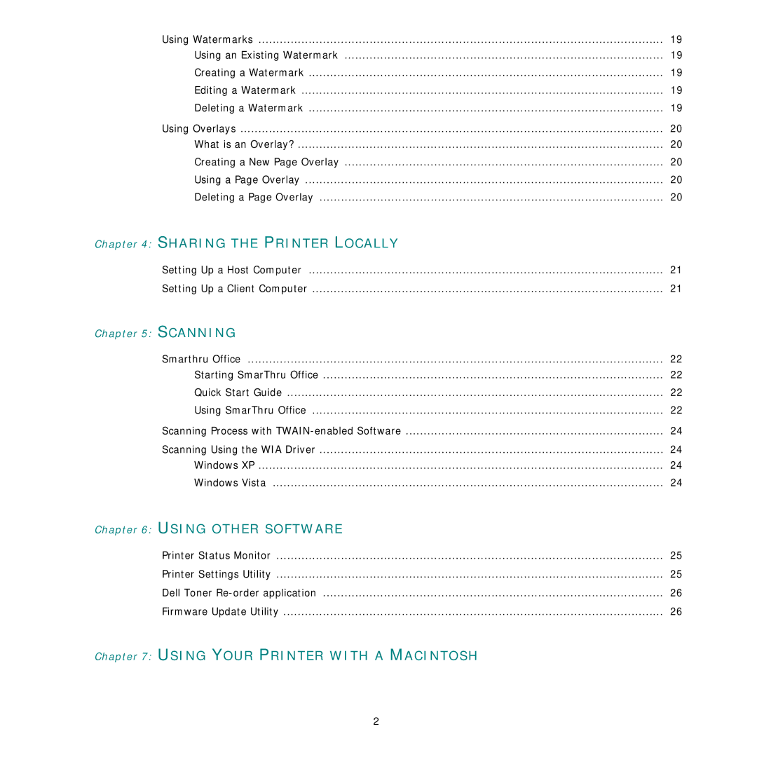 Dell 1235cn manual Sharing the Printer Locally 