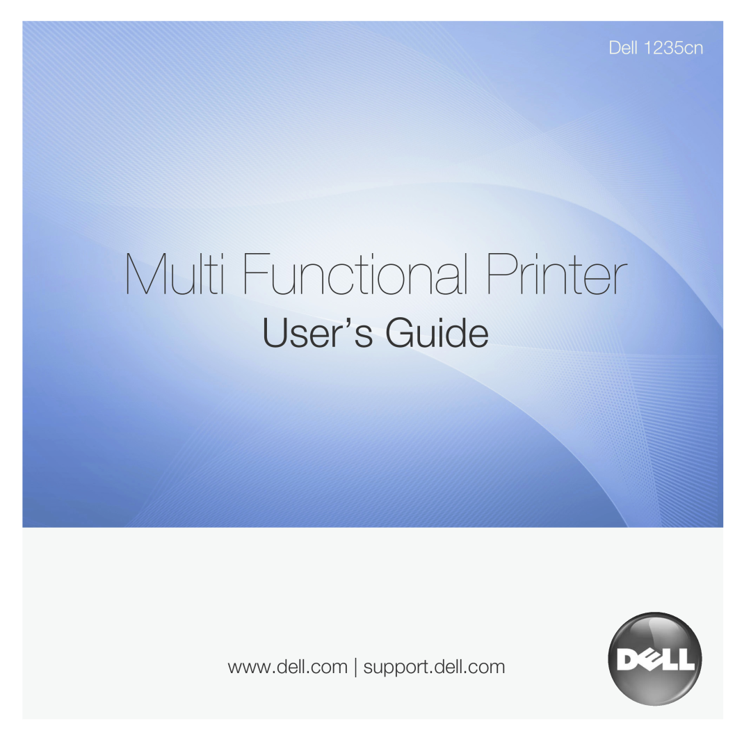 Dell manual Multi Functional Printer, User’s Guide, Dell 1235cn 
