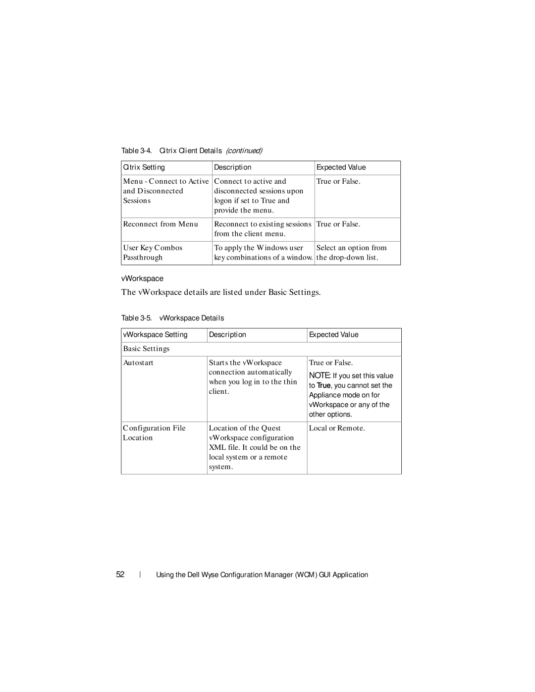 Dell 1.3.0.0 manual VWorkspace 