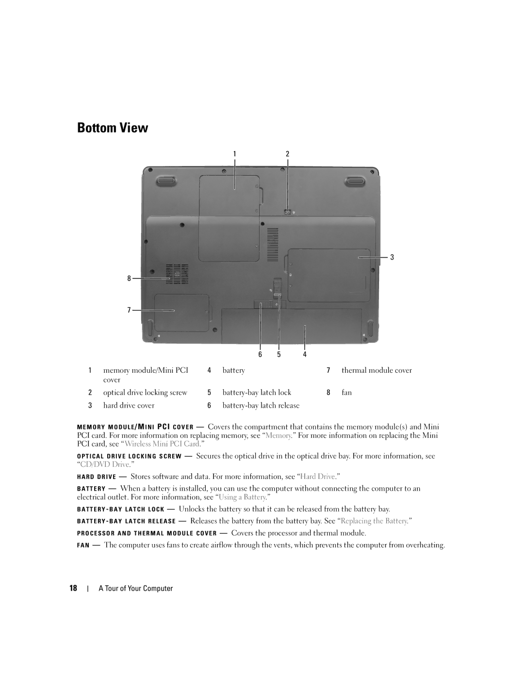 Dell 1300 owner manual Bottom View 