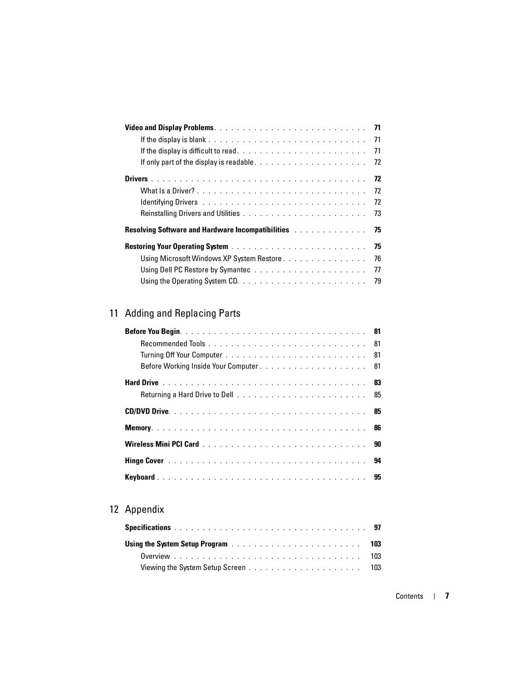 Dell 1300 owner manual Adding and Replacing Parts 