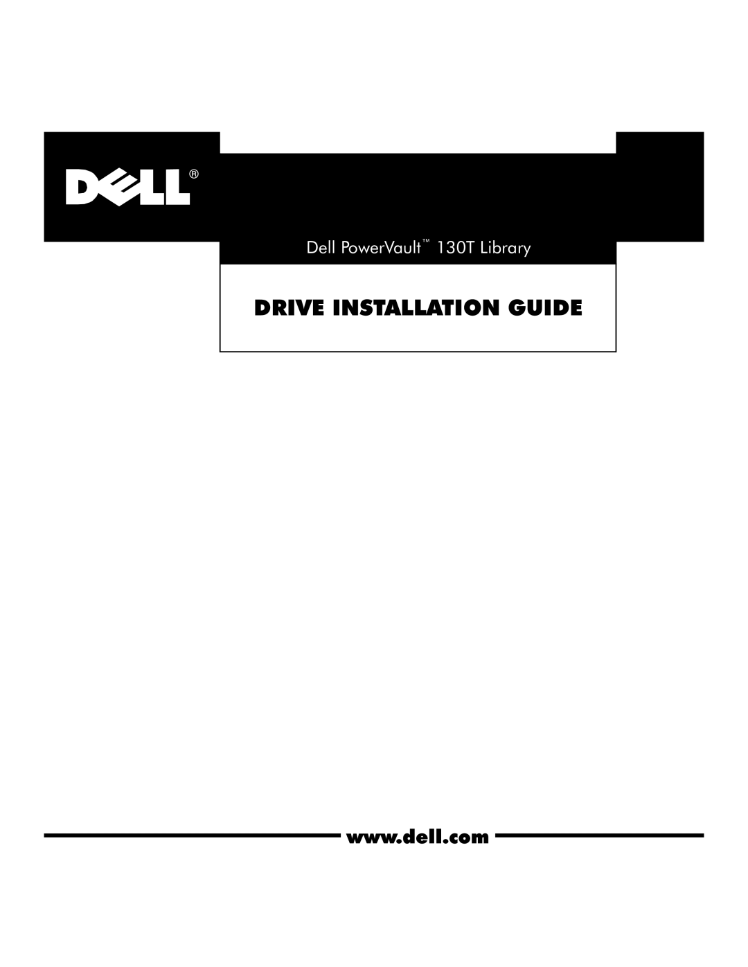 Dell manual Dell PowerVault 130T Library 