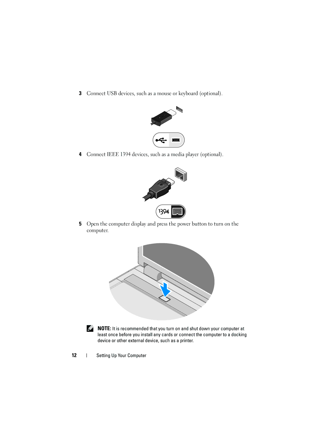 Dell 1310 specifications Setting Up Your Computer 