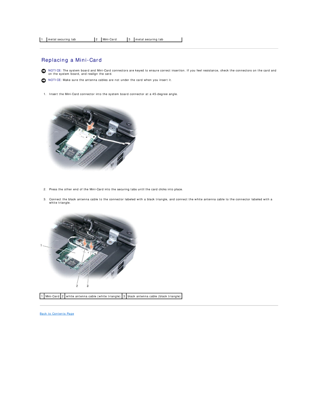 Dell 131L manual Replacing a Mini-Card 