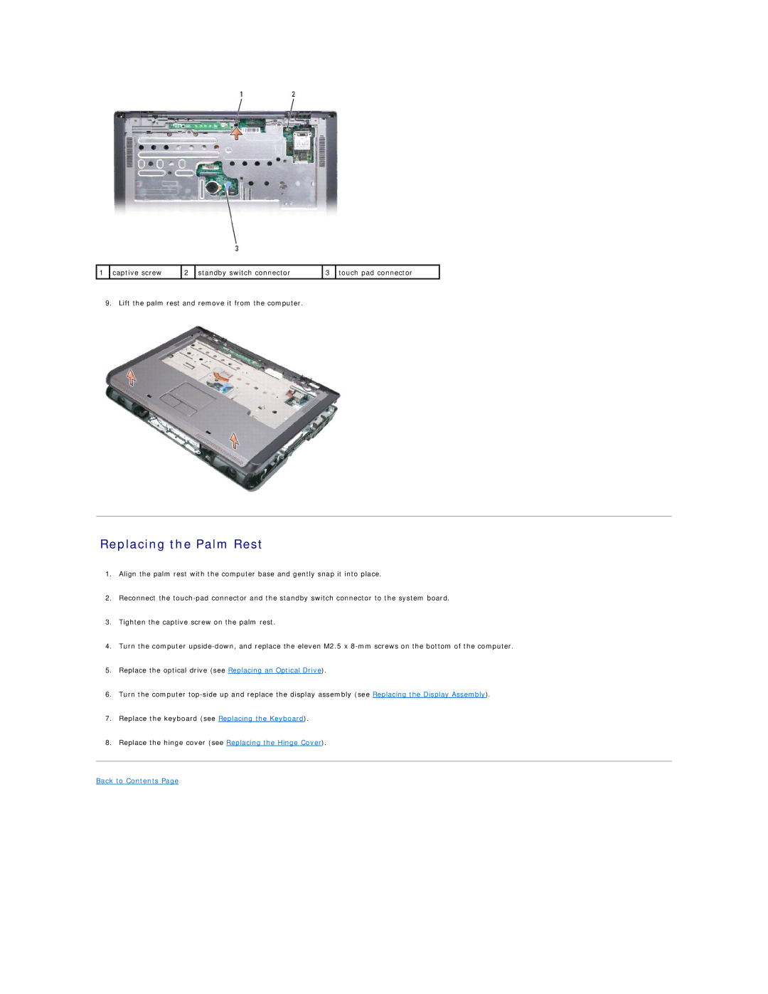 Dell 131L manual Replacing the Palm Rest 