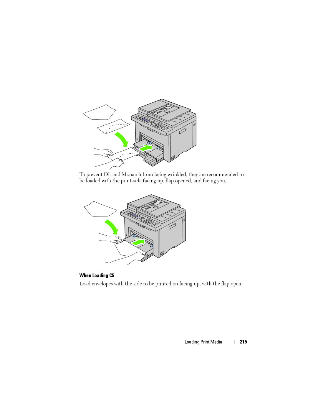 Dell 1355CN, 1355cnw manual When Loading C5, 215 