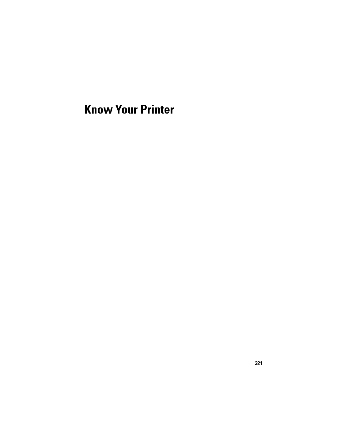 Dell 1355CN, 1355cnw manual Know Your Printer, 321 