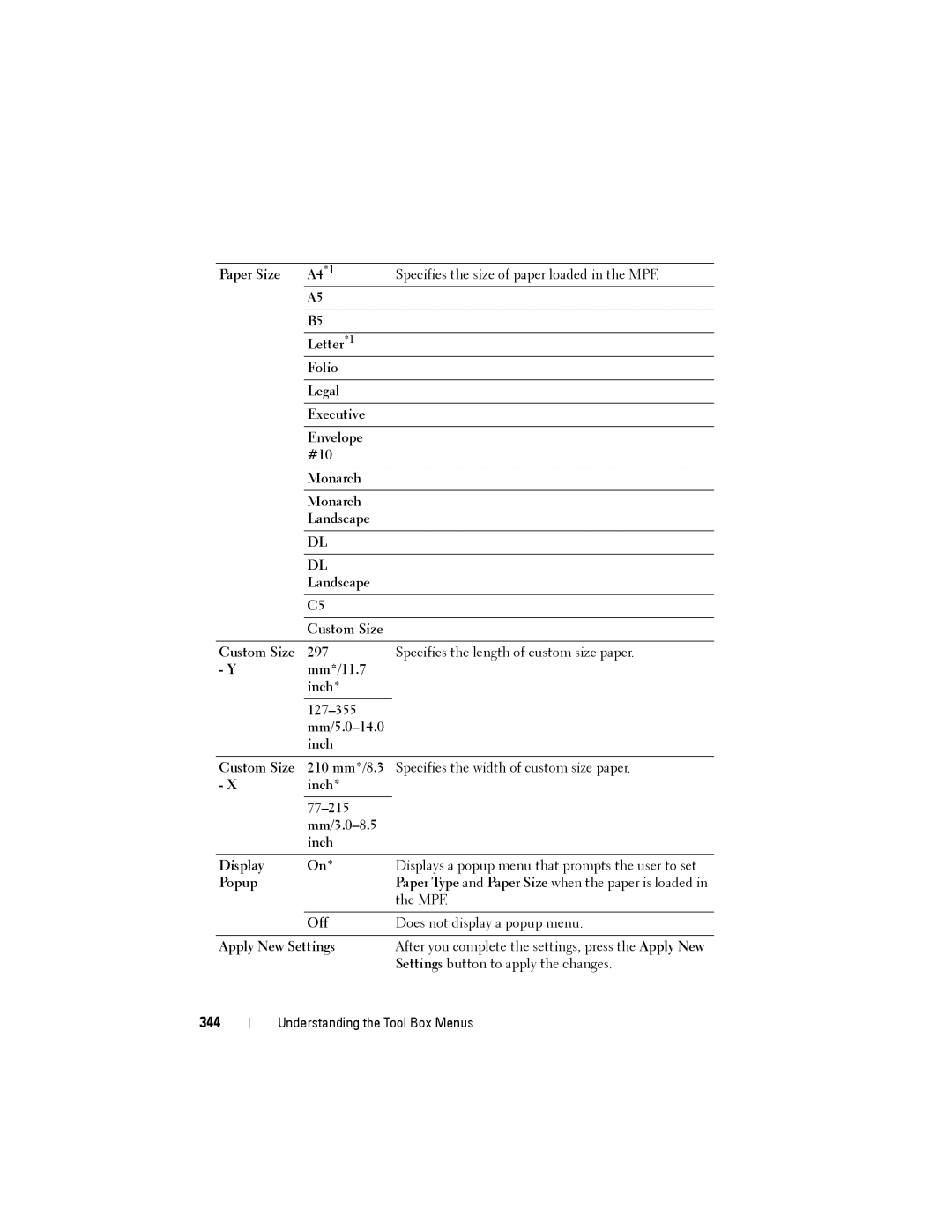 Dell 1355cnw, 1355CN manual 344, Mpf 