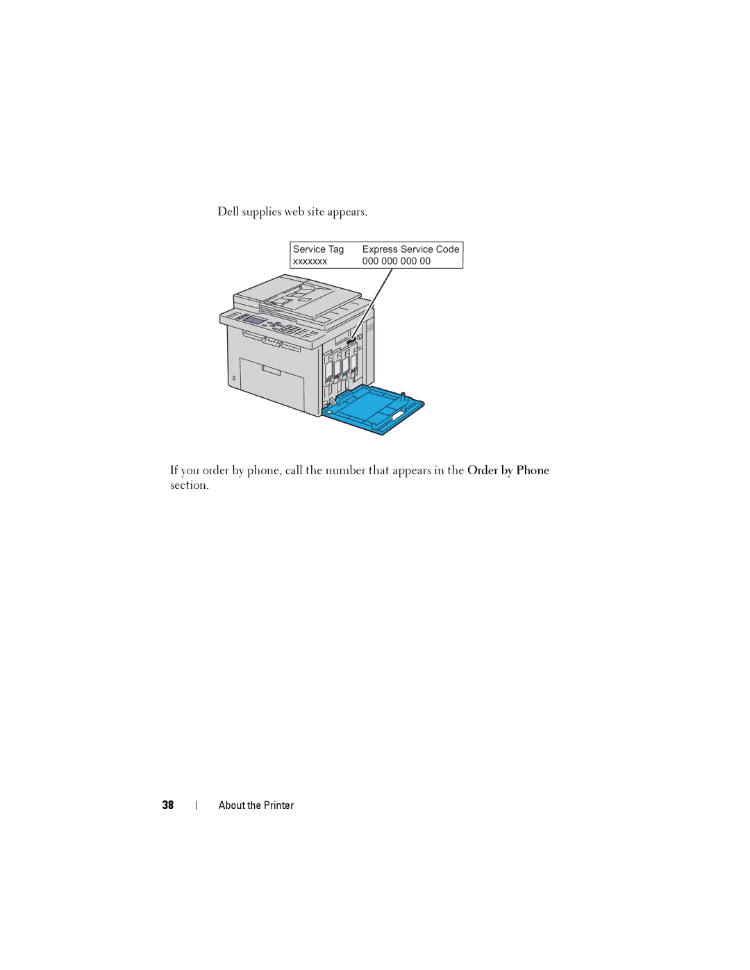 Dell 1355cnw, 1355CN manual Dell supplies web site appears 