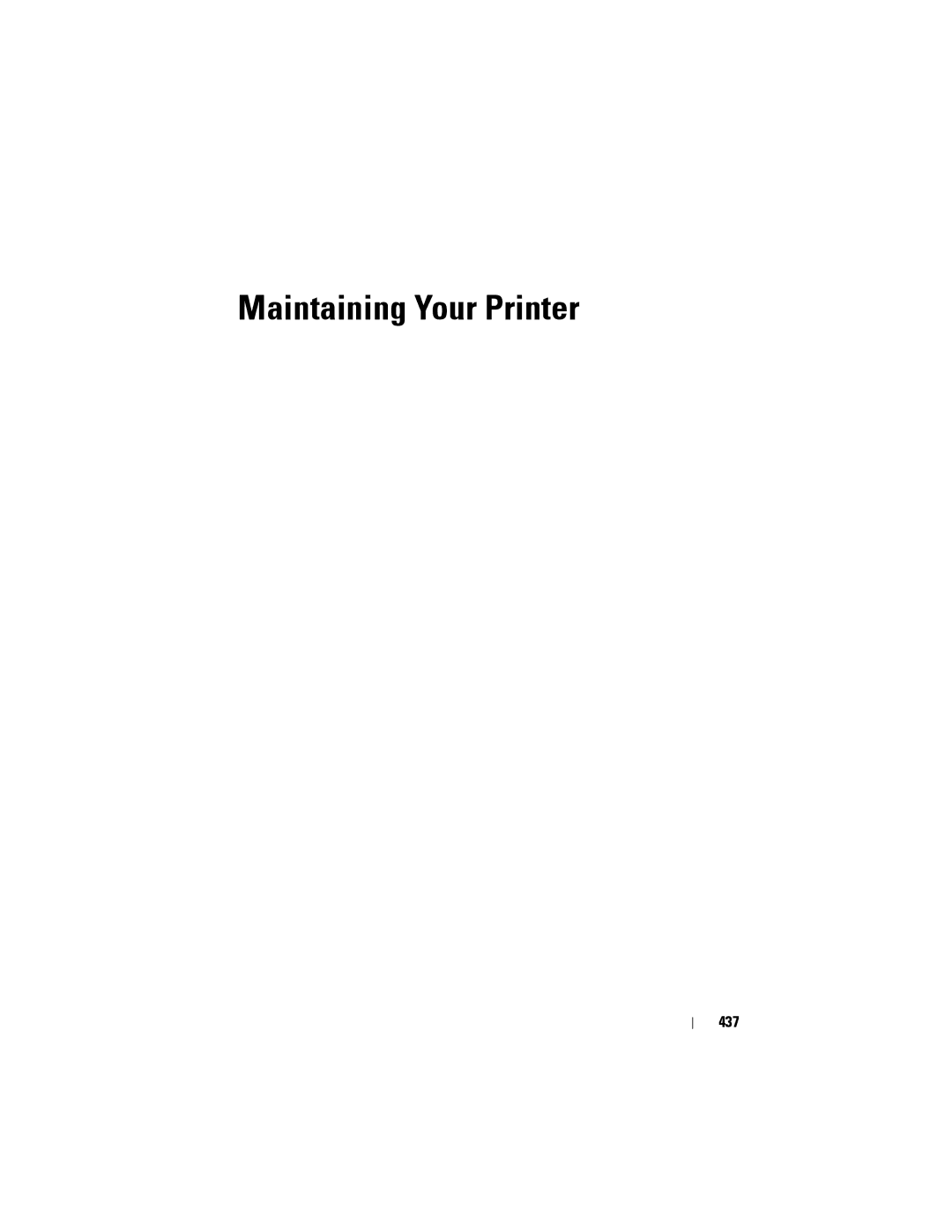 Dell 1355CN, 1355cnw manual Maintaining Your Printer, 437 