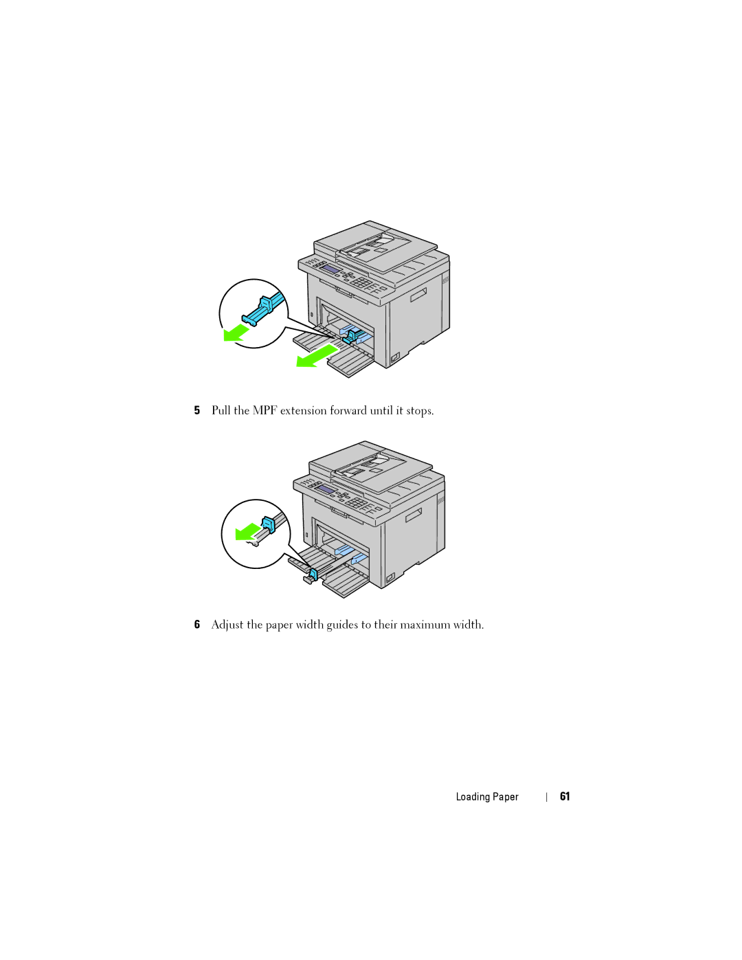 Dell 1355CN, 1355cnw manual Loading Paper 