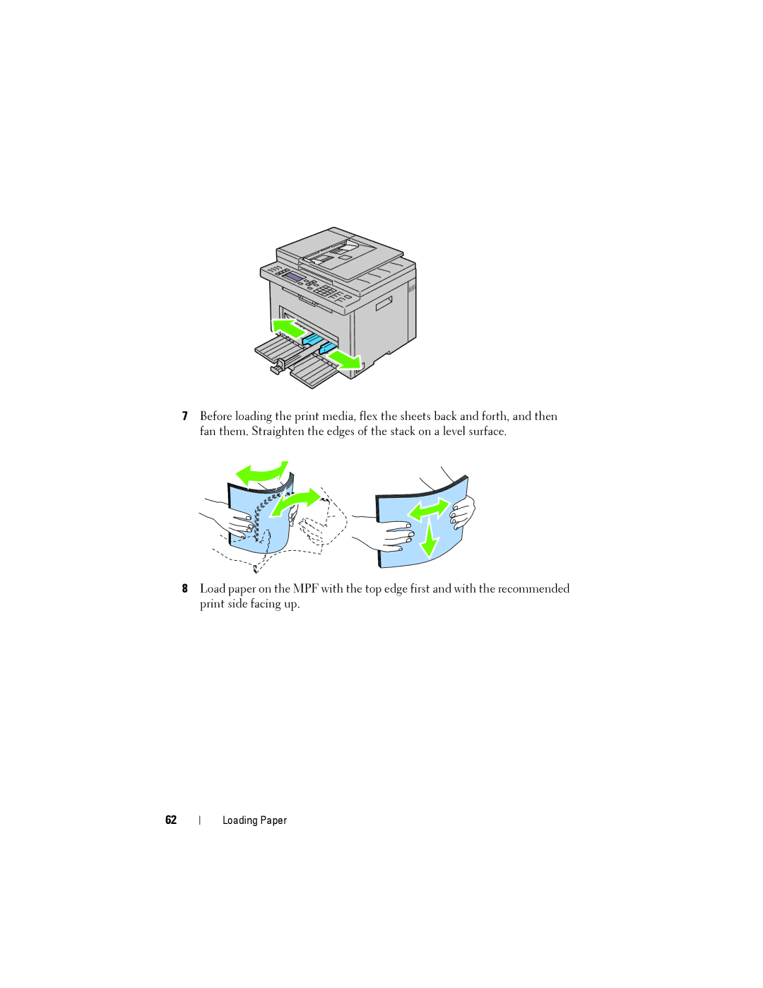 Dell 1355cnw, 1355CN manual Loading Paper 