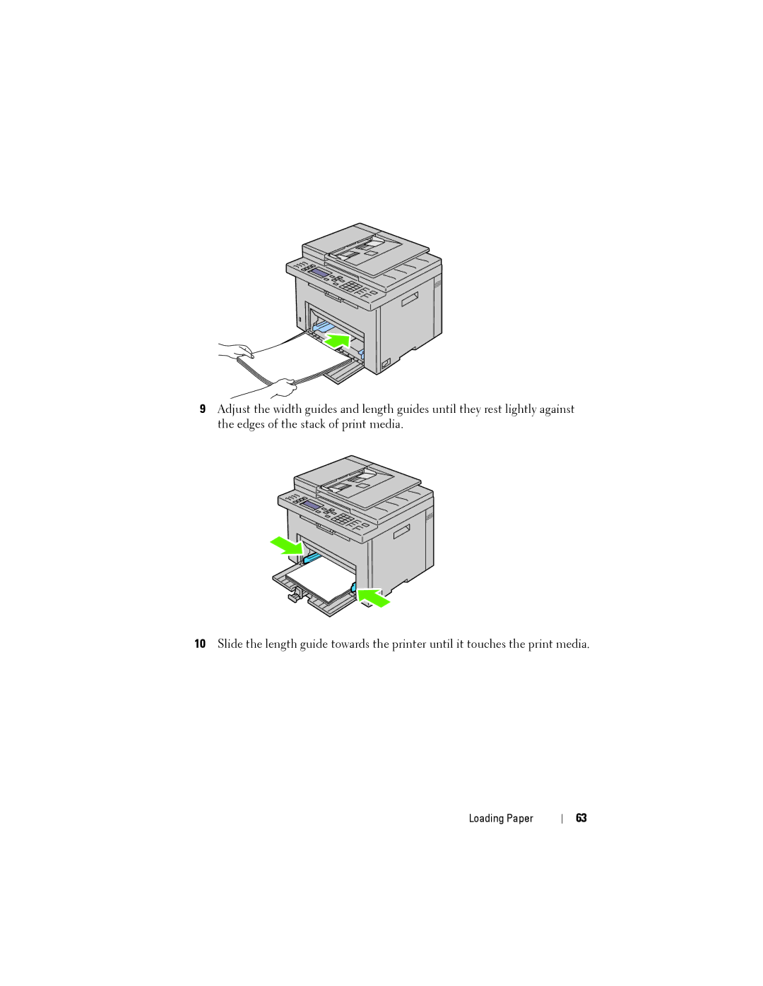 Dell 1355CN, 1355cnw manual Loading Paper 