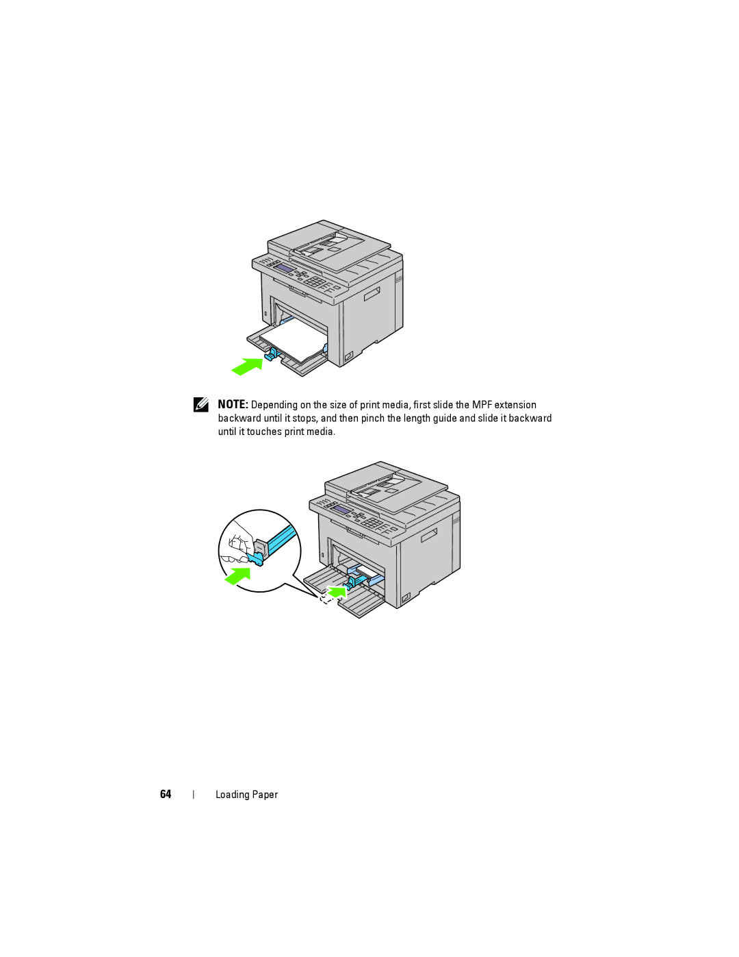 Dell 1355cnw, 1355CN manual Loading Paper 