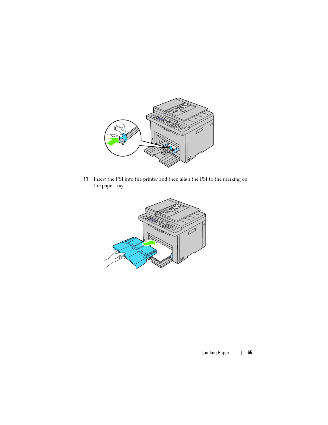 Dell 1355CN, 1355cnw manual Loading Paper 