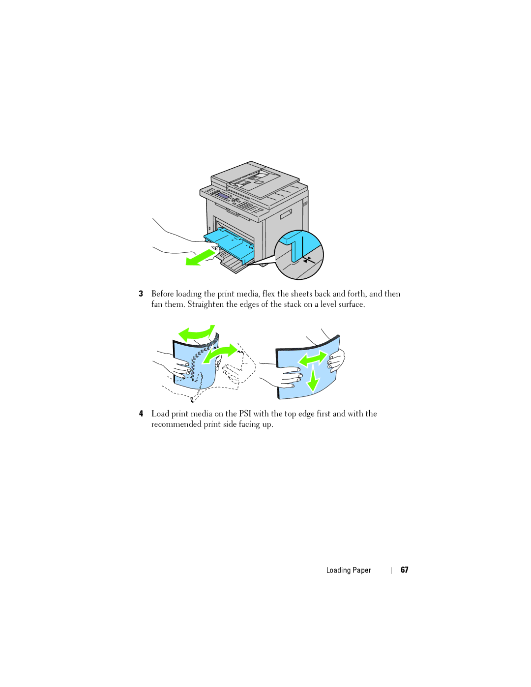 Dell 1355CN, 1355cnw manual Loading Paper 