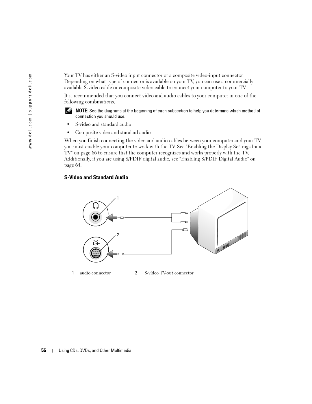 Dell 140M, PP19L owner manual Video and Standard Audio 