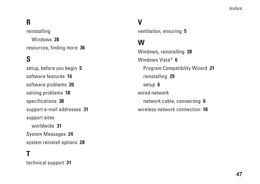 Dell Y727H, 1410, PP38L setup guide Program Compatibility Wizard 