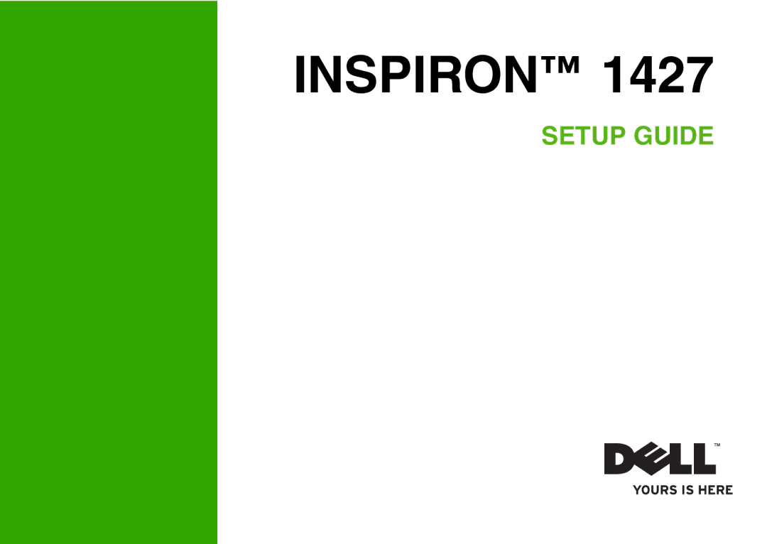 Dell F243R, 1427 setup guide Inspiron 