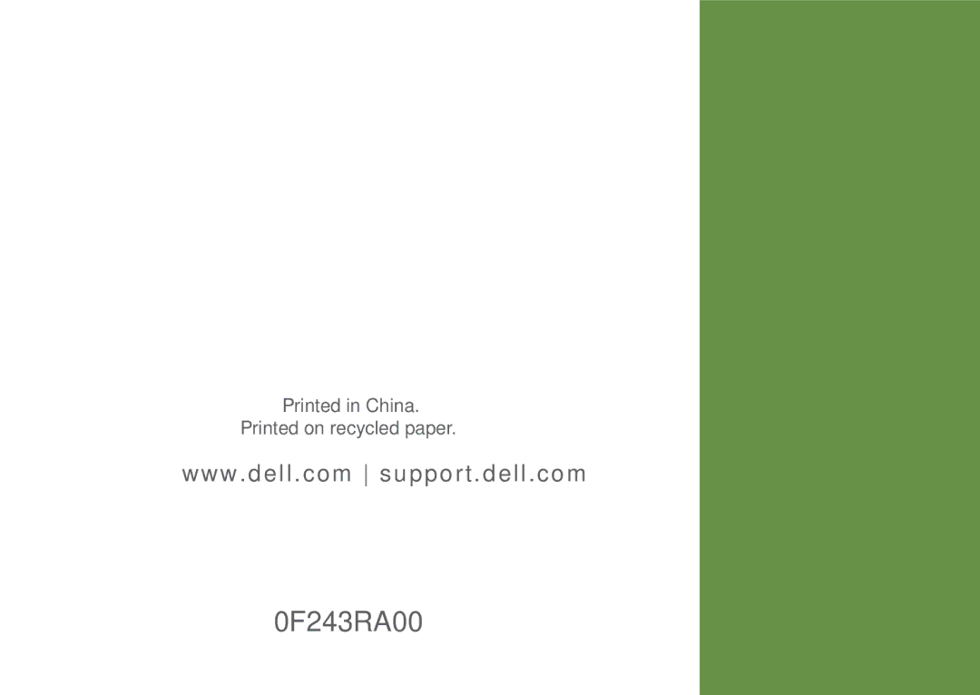 Dell 1427 setup guide 0F243RA00 