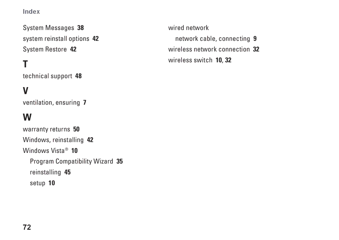 Dell 1435, P479C, PP24L setup guide Wireless switch 10 