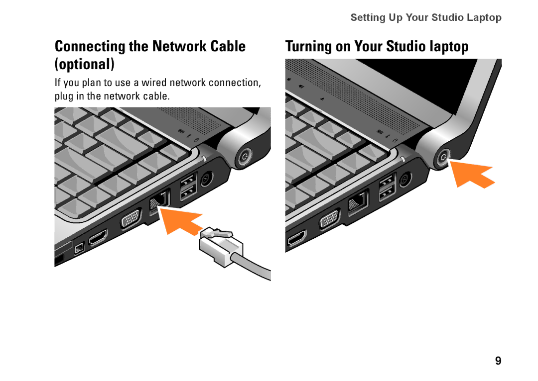 Dell 1435, P479C, PP24L setup guide Connecting the Network Cable, Optional 