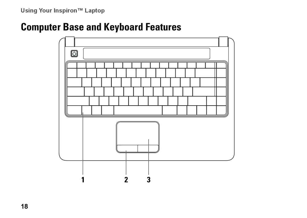 Dell PP42L, 1440, M792N setup guide Computer Base and Keyboard Features 