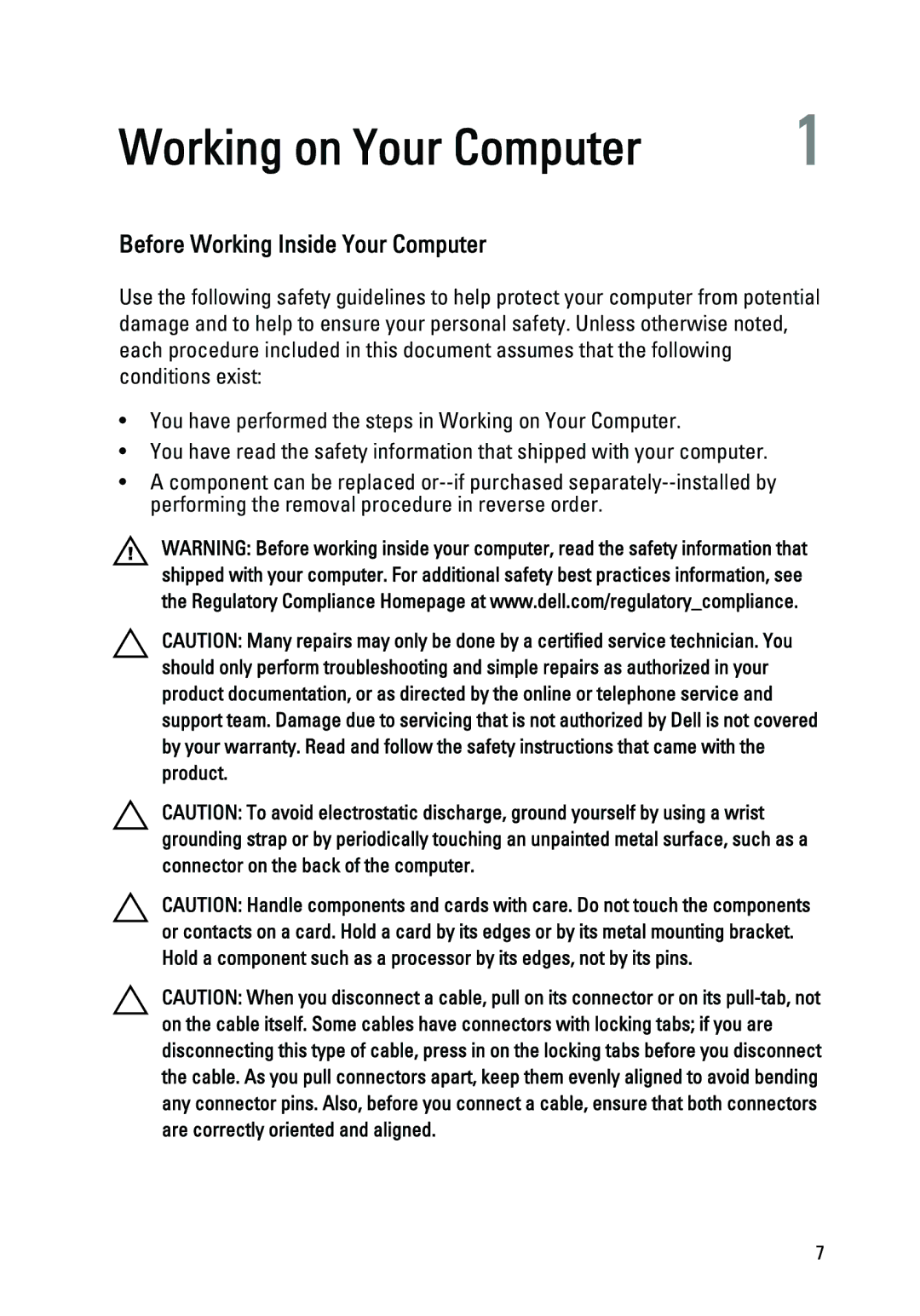 Dell 1440, 1450 owner manual Working on Your Computer, Before Working Inside Your Computer 